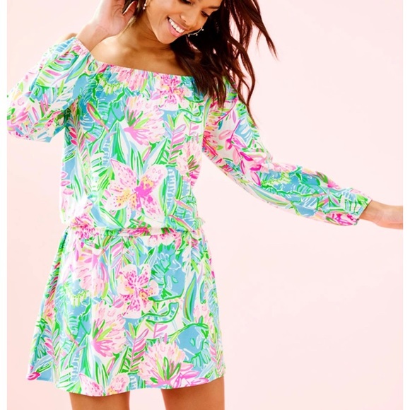Lilly Pulitzer Dresses & Skirts - Lilly Pulitzer Lana Off-Shoulder Skort Romper